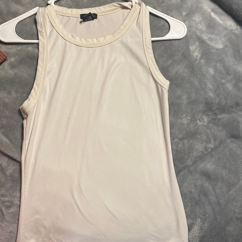 white tank top